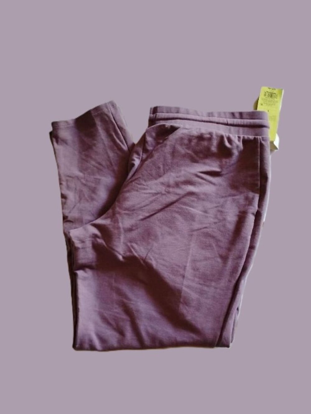 In Motion ~ athleisure Knit Pull-On Pants ~ Size L long ~ mauve